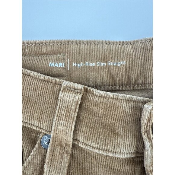 AG DENIM women’s size 24 Tan camel MARI High-Rise Slim Straight Corduroy Jeans - Picture 10 of 14